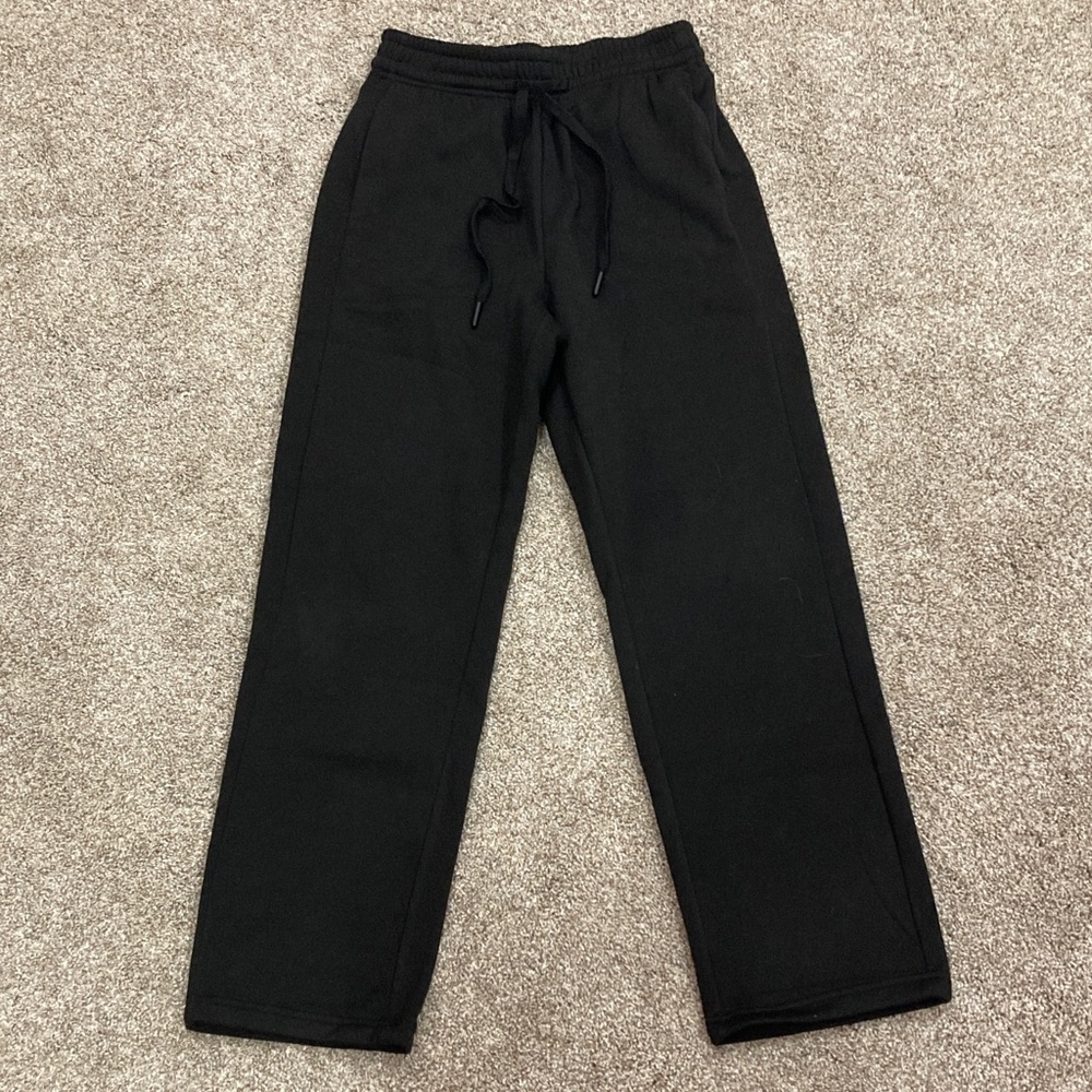 Black Drawstring Sweat Pants for Women